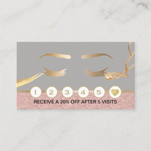 ラッシュメイクアップアーティストバラ金ゴールド&シルバーロイヤリティ ロイヤリティカード (正面)