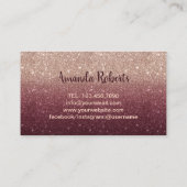 ラッシュメイクアップアーティストバラ金ゴールド&ブルゴーニュグラデーション 名刺 (裏面)