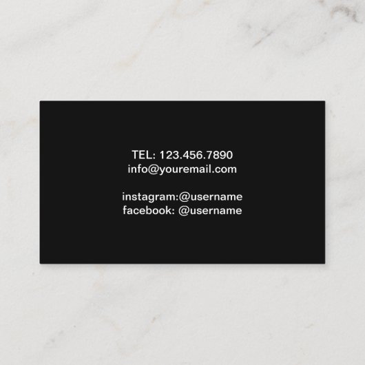 ラッシュメイクアップアーティストパープルエレガントロイヤリティパンチ ロイヤリティカード (裏面)