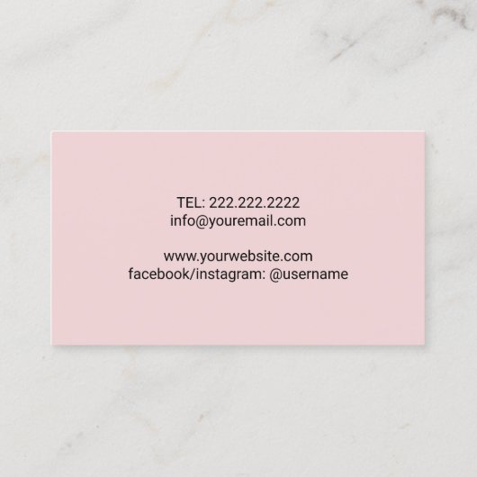 ラッシュメイクアップアーティストピエレガントンクフローラサロン 名刺 (裏面)