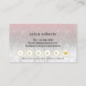 ラッシュメイクアップアーティストピンクマーブルロイヤリティ ロイヤリティカード (裏面)