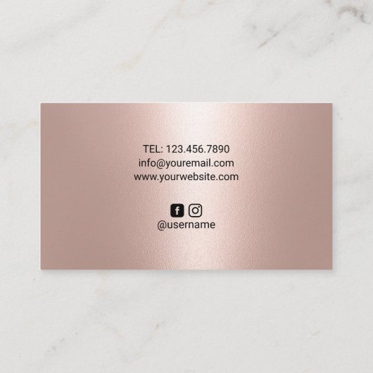 ラッシュメイクアップアーティストブルーアイズサロンバラ金ゴールド 名刺 (裏面)