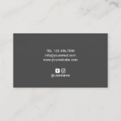 ラッシュメイクアップアーティストブルーアイズシルバーシークインサロン 名刺 (裏面)