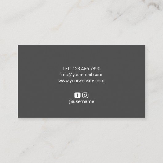 ラッシュメイクアップアーティストブルーアイズシルバーシークインサロン 名刺 (裏面)