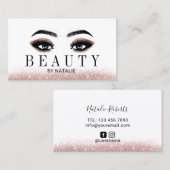 ラッシュメイクアップアーティストブルーアイ美しいサロン 名刺 (正面/裏面)