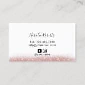 ラッシュメイクアップアーティストブルーアイ美しいサロン 名刺 (裏面)