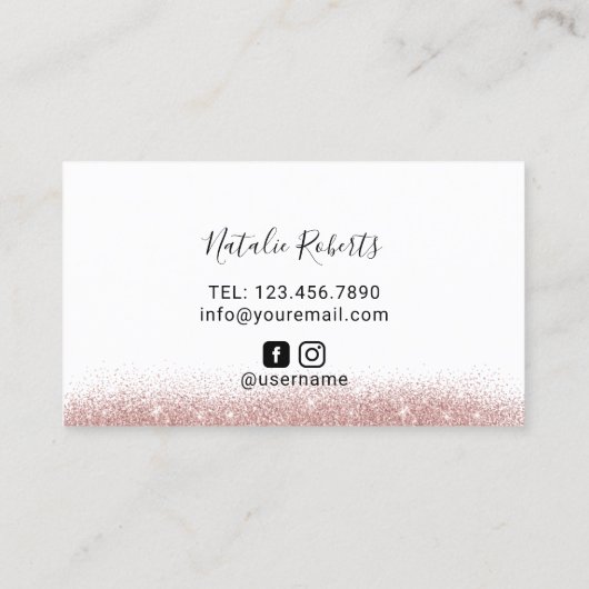 ラッシュメイクアップアーティストブルーアイ美しいサロン 名刺 (裏面)