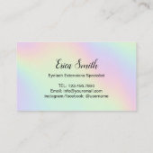 ラッシュメイクアップアーティストホログラフィックパステルロイヤリティ ロイヤリティカード (裏面)