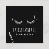 ラッシュメイクアップアーティストミニマリストまつげサロン スクエア名刺 (正面)