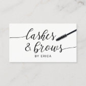 ラッシュメイクアップアーティストミニマルタイポグラフィサロン 名刺 (正面)