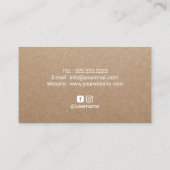 ラッシュメイクアップアーティストミニマル素朴リストクラフト 名刺 (裏面)