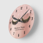 ラッシュメイクアップアーティストモダンバラ金ゴールドサロン ラウンド壁時計 (傾斜)