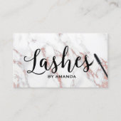 ラッシュメイクアップアーティストモダンバラ金ゴールド大理石 名刺 (正面)