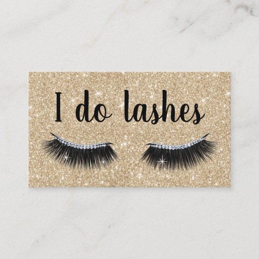 ラッシュメイクアップアーティストモダン金ゴールドまつ毛ロイヤリティ ロイヤリティカード (正面)