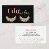 ラッシュメイクアップアーティストモダン金ゴールドまつ毛ロイヤリティ ロイヤリティカード (正面/裏面)