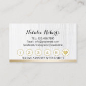 ラッシュメイクアップアーティストモダン金ゴールド縁どロイヤリティ ロイヤリティカード (裏面)