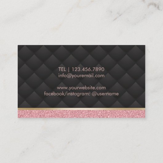 ラッシュメイクアップアーティストラグジュアリーアイドラッシュエクステンション 名刺 (裏面)