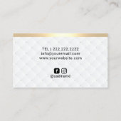 ラッシュメイクアップアーティストラグジュアリーアイドラッシュ縁ど金ゴールド 名刺 (裏面)