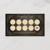 ラッシュメイクアップアーティストヴィンテージダマスクサロンロイヤリティ ロイヤリティカード (裏面)