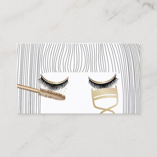 ラッシュメイクアップアーティスト美しいガールサロン 名刺 (正面)