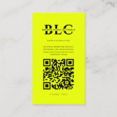 ラッシュメイクアップアーティスト美しいサロンネオンイエローIG 名刺 (裏面)