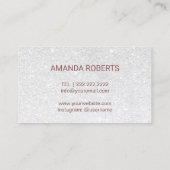 ラッシュメイクアップアーティスト美しいサロンバラ金ゴールドシルバー 名刺 (裏面)