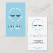 ラッシュメイクアップアーティスト美しい鏡ブルー 名刺 (正面/裏面)