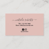 ラッシュメイクアップアーティスト赤面ピンクフローラロイヤリティ ロイヤリティカード (裏面)