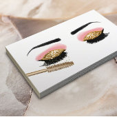 ラッシュメイクアップアーティスト金ゴールドグリッター美しいサロン 名刺