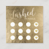 ラッシュメイクアップアーティスト金ゴールド&パープルロイヤリティパンチ ロイヤリティカード (裏面)