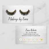 ラッシュメイクアップアーティスモダントシルバーサロンロイヤリティ ロイヤリティカード (正面/裏面)