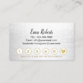 ラッシュメイクアップアーティスモダントシルバーサロンロイヤリティ ロイヤリティカード (裏面)