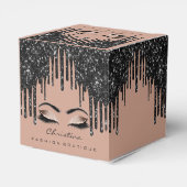 ラッシュメイクアップロゴグリッターブラックドリップスブティックバラ フェイバーボックス (裏面サイド)