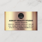 ラッシュメイクアップ爪、 ネイルロゴホログラフバラグリッター 名刺 (裏面)