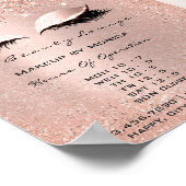 ラッシュメイクオープン時間サロンローズドリップスグリッター ポスター (角)