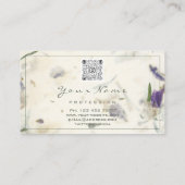 ラッシュメイクスパ美しいフローラQRロゴミントグリーン 名刺 (裏面)