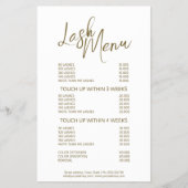 ラッシュメニューまつげミニマルの拡張の基本シンプル チラシ (正面)