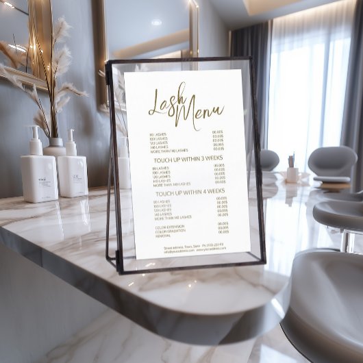 ラッシュメニューまつげミニマルの拡張の基本シンプル チラシ