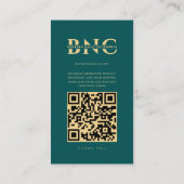 ラッシュメモダンークアップアーティストダークティール（緑がかった色）インスタグラム 名刺 (裏面)