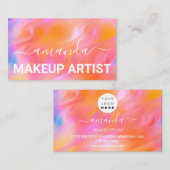 ラッシュメ気にークのロゴホログラフ絵を描グラフ 名刺 (正面/裏面)