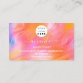 ラッシュメ気にークのロゴホログラフ絵を描グラフ 名刺 (裏面)