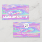 ラッシュメ気にークアップロゴホログラフィ絵を描ック 名刺 (正面/裏面)