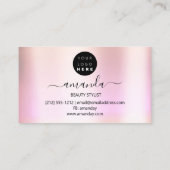 ラッシュメ気にークアップロゴ抽象芸術バラミニマリズム 名刺 (裏面)