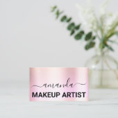 ラッシュメ気にークアップロゴ抽象芸術バラミニマリズム 名刺 (スタンド正面)