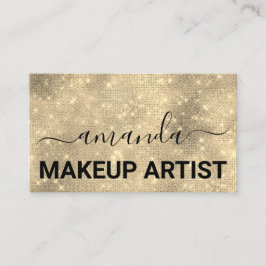 ラッシュメ気にークアップロゴ抽象芸術金ゴールドスパーク 名刺