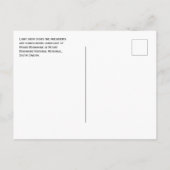 ラッシュモア国立記念公園、冬の雪 ポストカード (裏面)