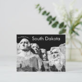 ラッシュモア山の彫刻(ラッシュモアさんのでんこ)サウスダコタ州、アメリカ合衆国 ポストカード (スタンド正面)