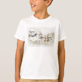 ラッシュモア山大統領水彩アート Tシャツ (正面)