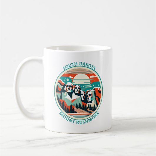 ラッシュモア山, サウスダコタ州 コーヒーマグカップ (左)