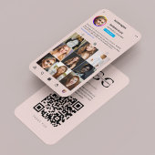 ラッシュモダンメイクアップアーティストInstagram Grid Pink 名刺